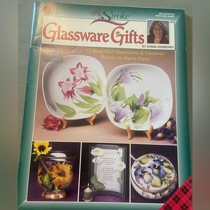 Glassware gifts vintage one stroke plaid painting diy paint crafting howto book